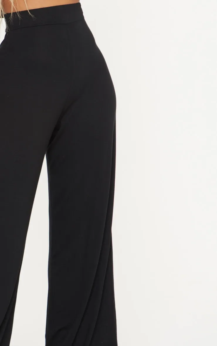 Shape Black Jersey Wide Leg Trousers sold by Pretty Little Thing product image thumbnail 5