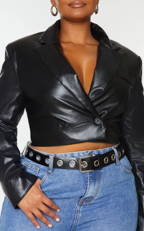 Plus Black Eyelet Belt sold by Pretty Little Thing