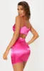 Pink Satin Scoop Neck Crop Top sold by Pretty Little Thing