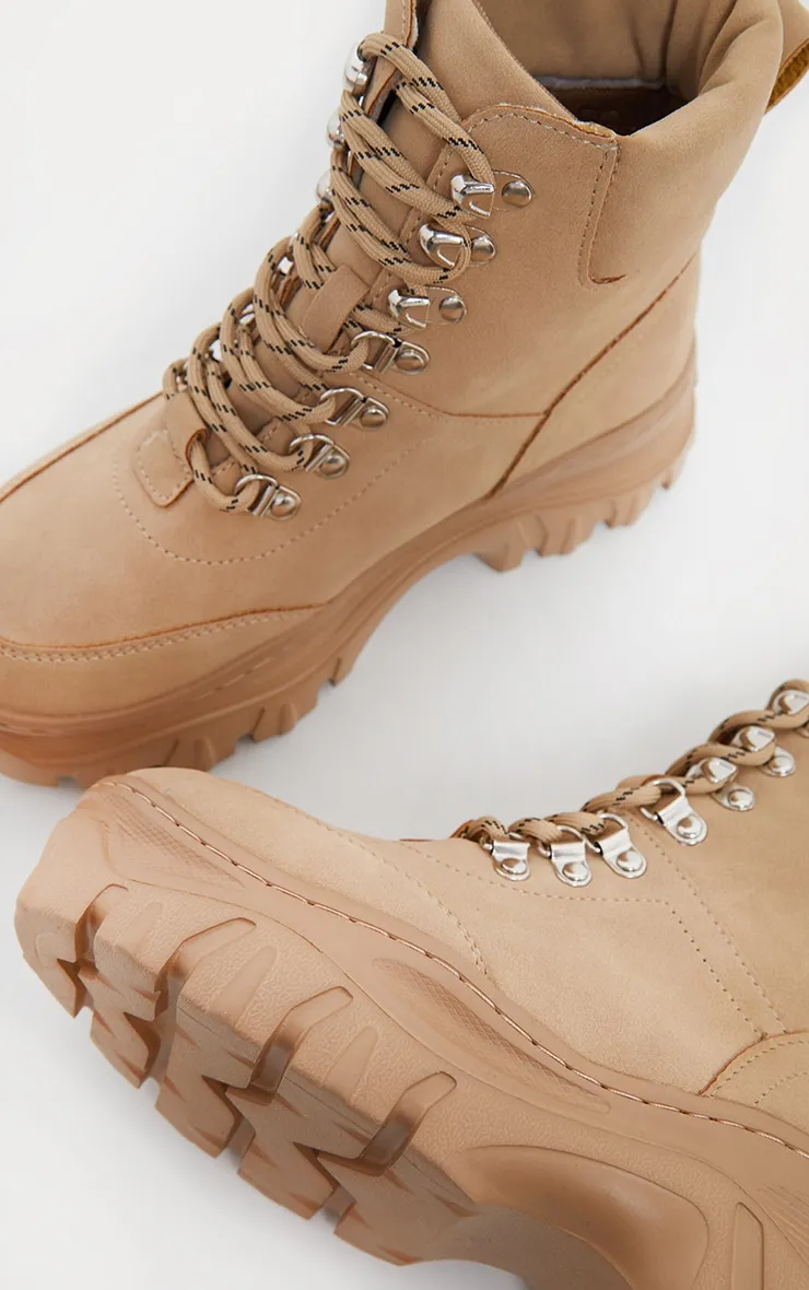 Sand Flatform Chunky Hiker Boot Trainers sold by Pretty Little Thing product image thumbnail 4