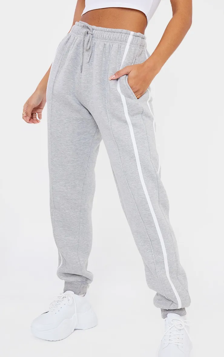 Grey Double Side Stripe Joggers sold by Pretty Little Thing product image thumbnail 2