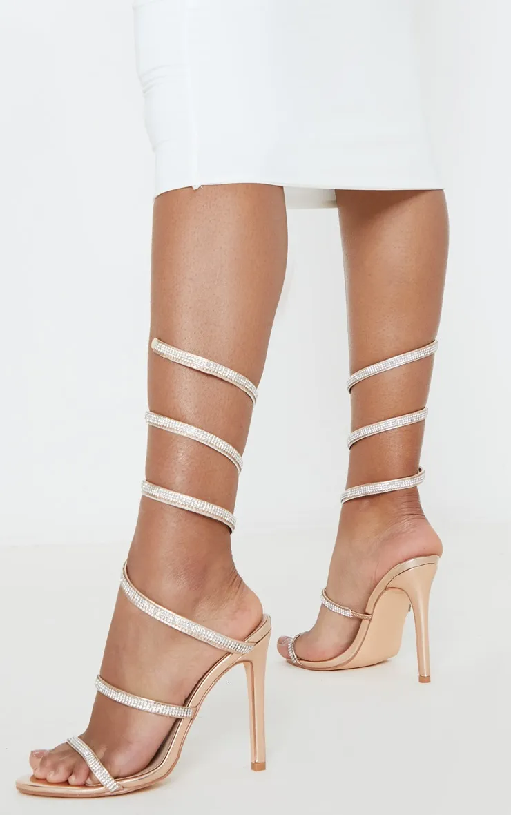Gold Jewel Diamante Heel sold by Pretty Little Thing product image thumbnail 2