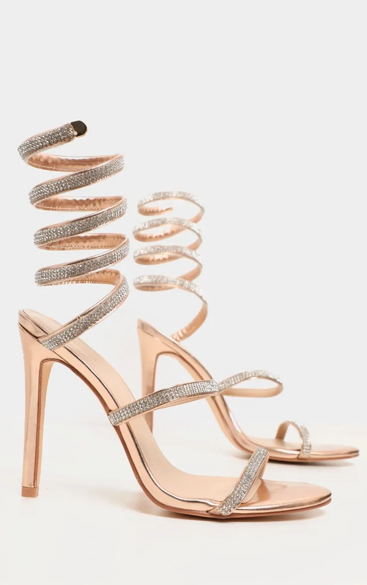 Gold Jewel Diamante Heel sold by Pretty Little Thing product image thumbnail 3