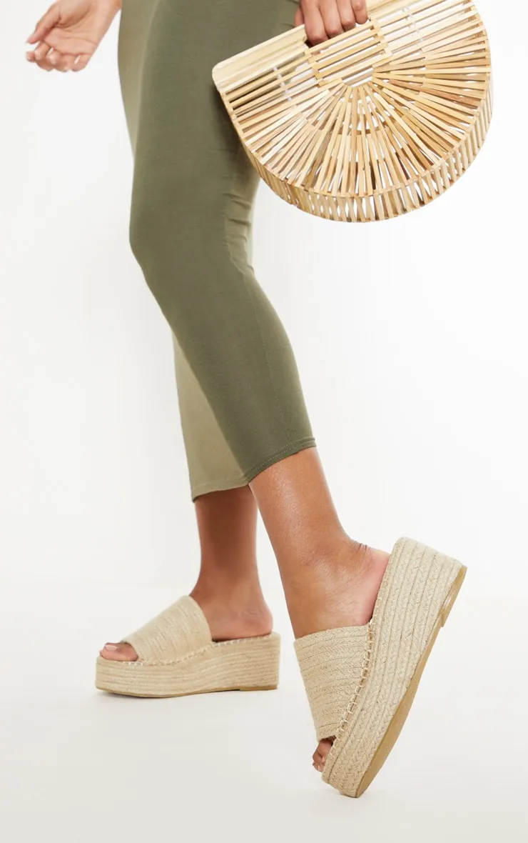 Natural Espadrille Mule Flatform Sandal sold by Pretty Little Thing product image thumbnail 3
