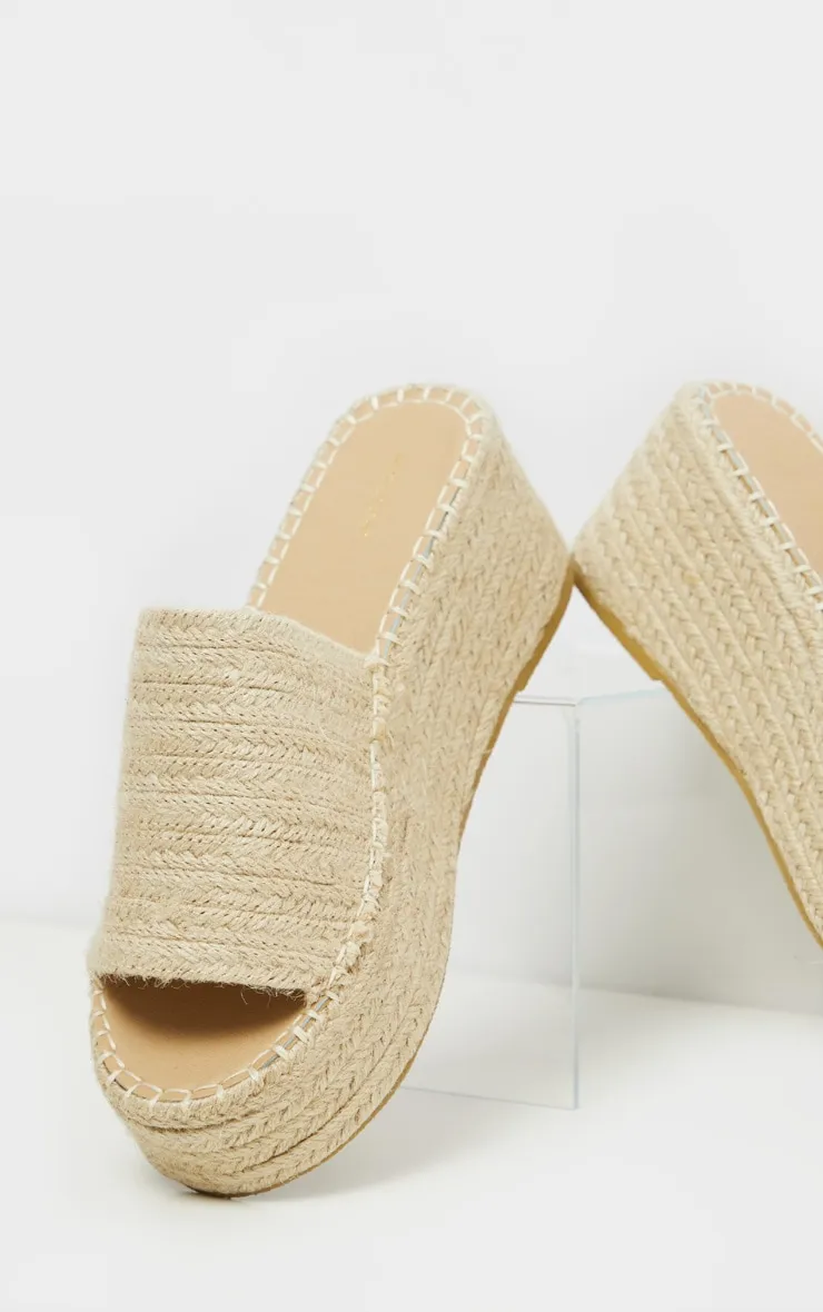 Natural Espadrille Mule Flatform Sandal sold by Pretty Little Thing product image thumbnail 4
