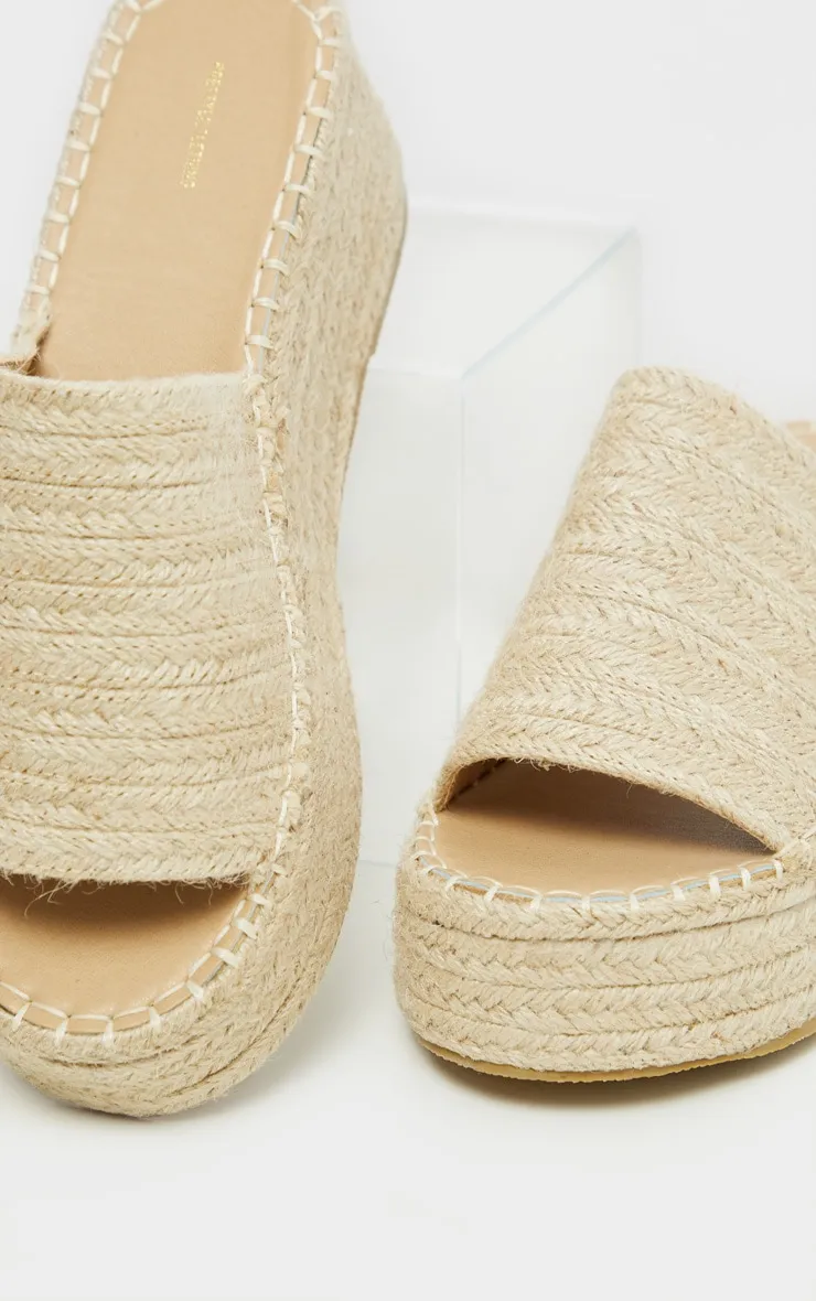 Natural Espadrille Mule Flatform Sandal sold by Pretty Little Thing product image thumbnail 5