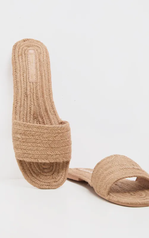 Natural Espadrille Mule Sandal sold by Pretty Little Thing