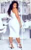 Plus White Cut Out One Shoulder Midi Dress sold by Pretty Little Thing