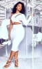 Plus White Cut Out One Shoulder Midi Dress sold by Pretty Little Thing