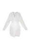 White Crinkle Textured Short Beach Kimono sold by Pretty Little Thing