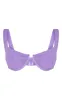 Purple Mini Crinkle Underwired Square Neck Bikini Top sold by Pretty Little Thing
