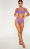 Purple Mini Crinkle Underwired Square Neck Bikini Top sold by Pretty Little Thing