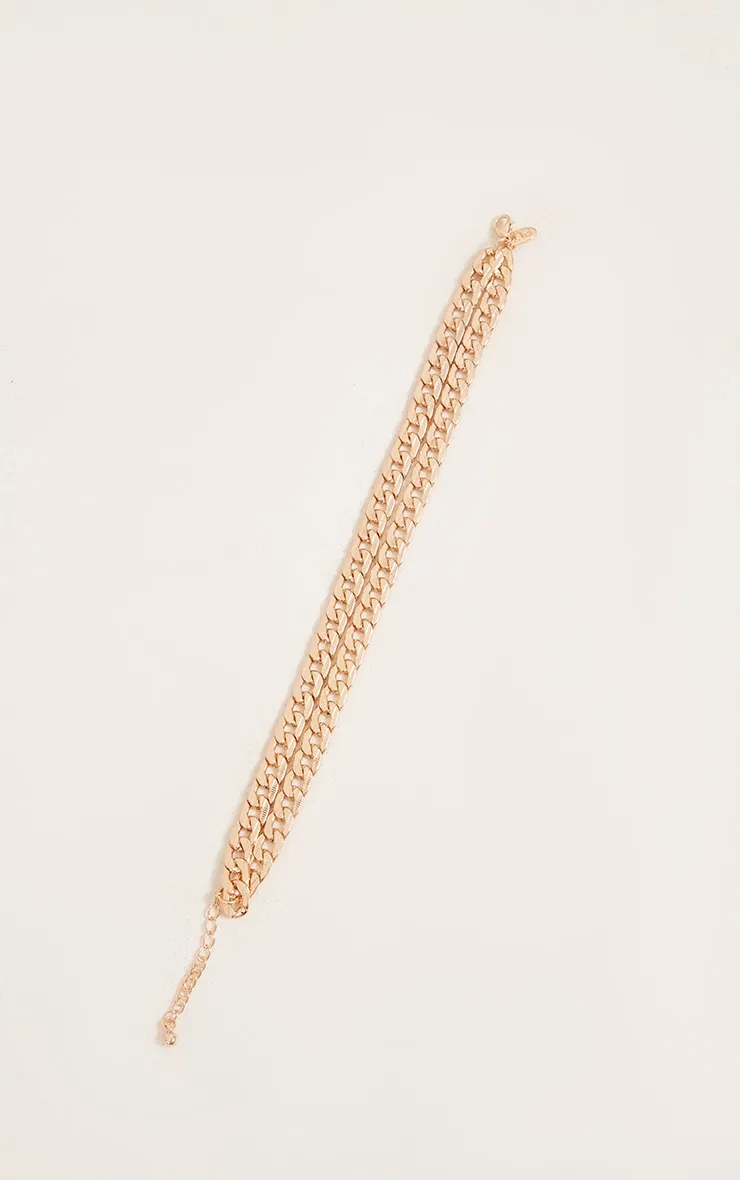 Gold Double Chain Anklet sold by Pretty Little Thing product image thumbnail 2