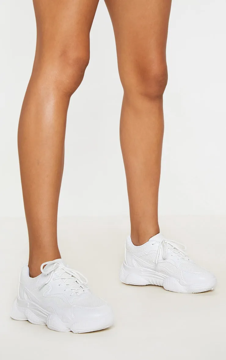 White Bubble Sole Lace Up Trainers sold by Pretty Little Thing product image thumbnail 2