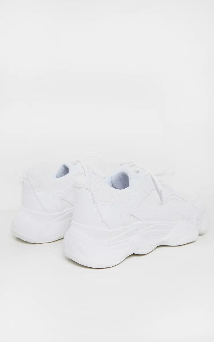 White Bubble Sole Lace Up Trainers sold by Pretty Little Thing product image thumbnail 4