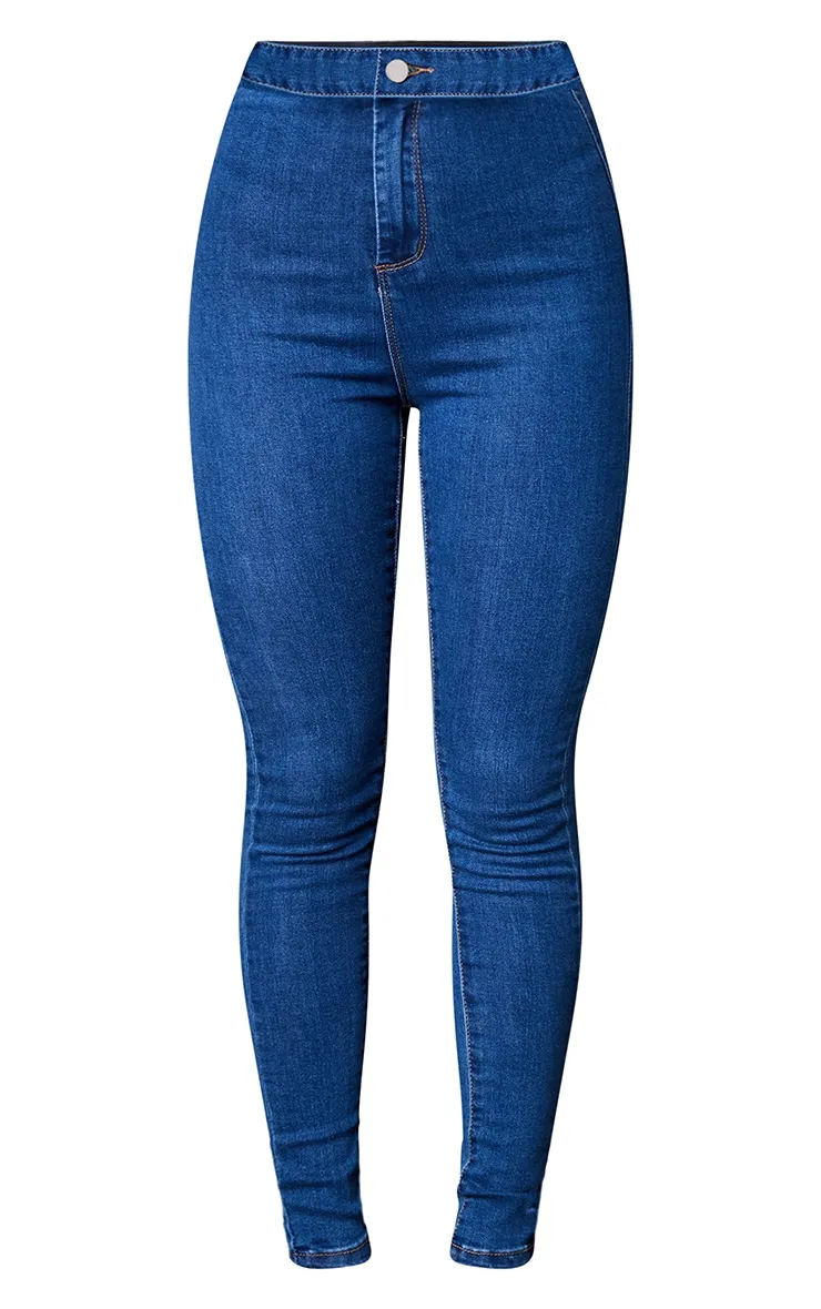 PRETTYLITTLETHING L30 Mid Blue Disco Skinny Jeans sold by Pretty Little Thing product image thumbnail 5