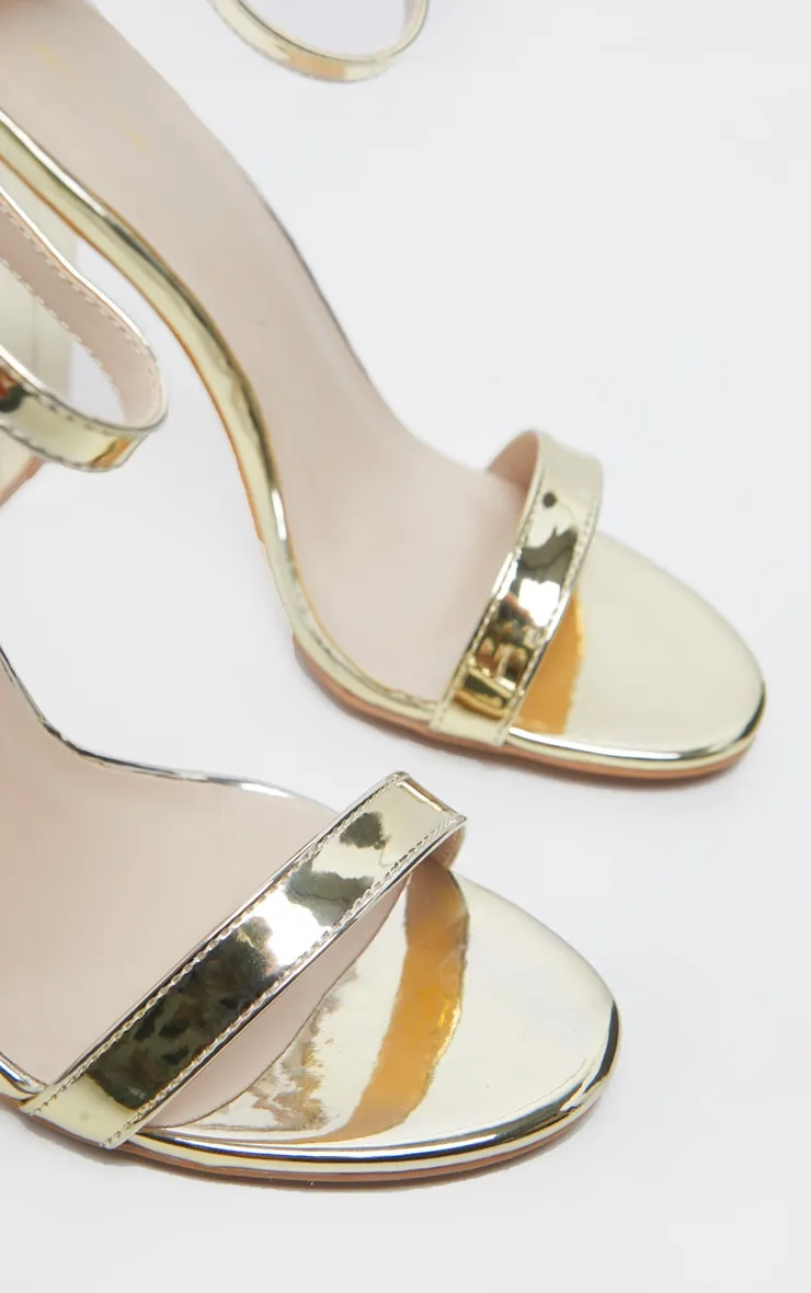 May Gold Block Heeled Sandal sold by Pretty Little Thing product image thumbnail 5