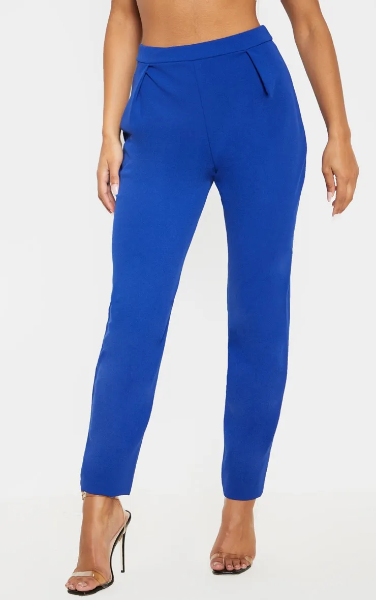 Blue Cigarette Crepe Trousers sold by Pretty Little Thing product image thumbnail 2