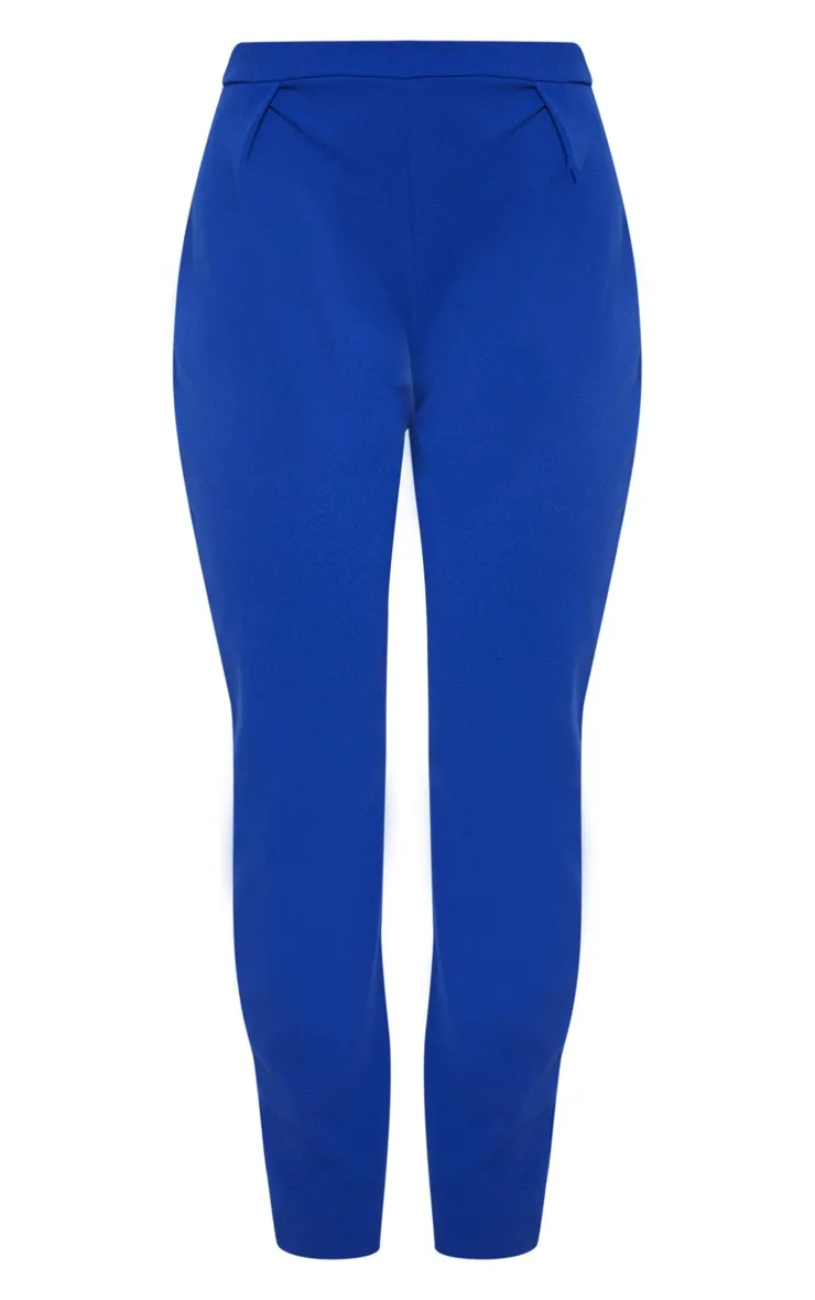 Blue Cigarette Crepe Trousers sold by Pretty Little Thing product image thumbnail 3