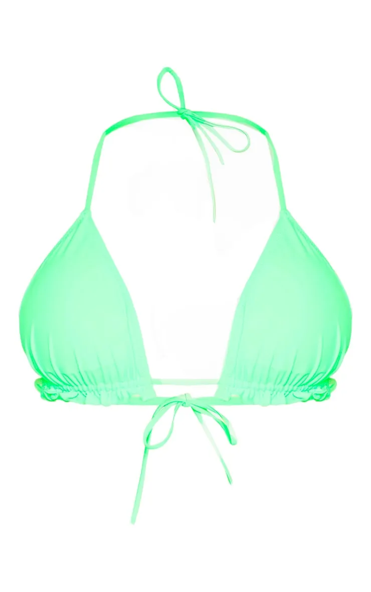 Green Frill Edge Padded Bikini Top sold by Pretty Little Thing product image thumbnail 3