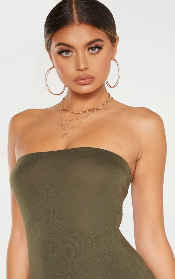 Khaki Bandeau Midaxi Dress sold by Pretty Little Thing product image thumbnail 5
