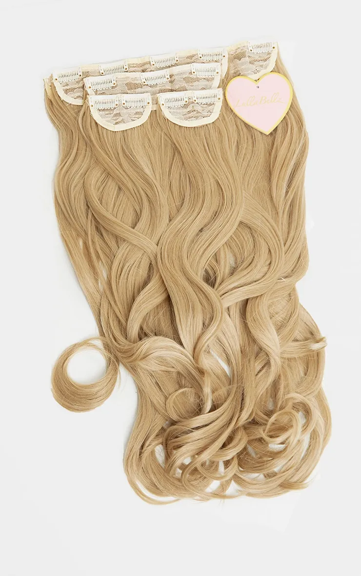LullaBellz 22" 5 Piece Blow Dry Clip In Hair Extensions Light Blonde sold by Pretty Little Thing product image thumbnail 5