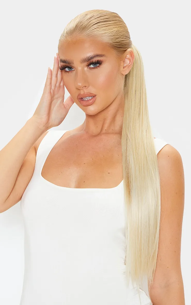 LullaBellz Grande Lengths 26" Straight Pony Extensions Light Blonde sold by Pretty Little Thing product image thumbnail 2