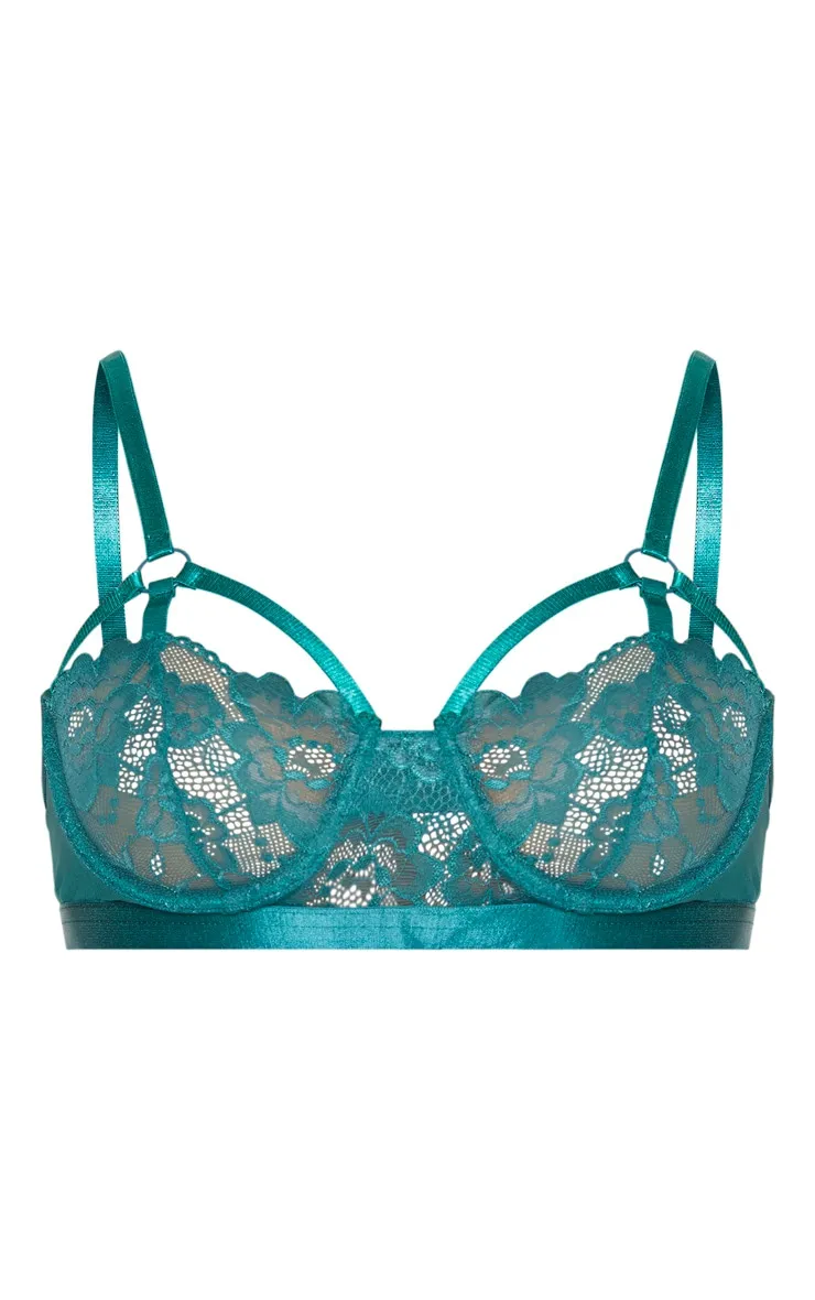 Emerald Strapping Detail Underwired Balcony Bra sold by Pretty Little Thing product image thumbnail 3