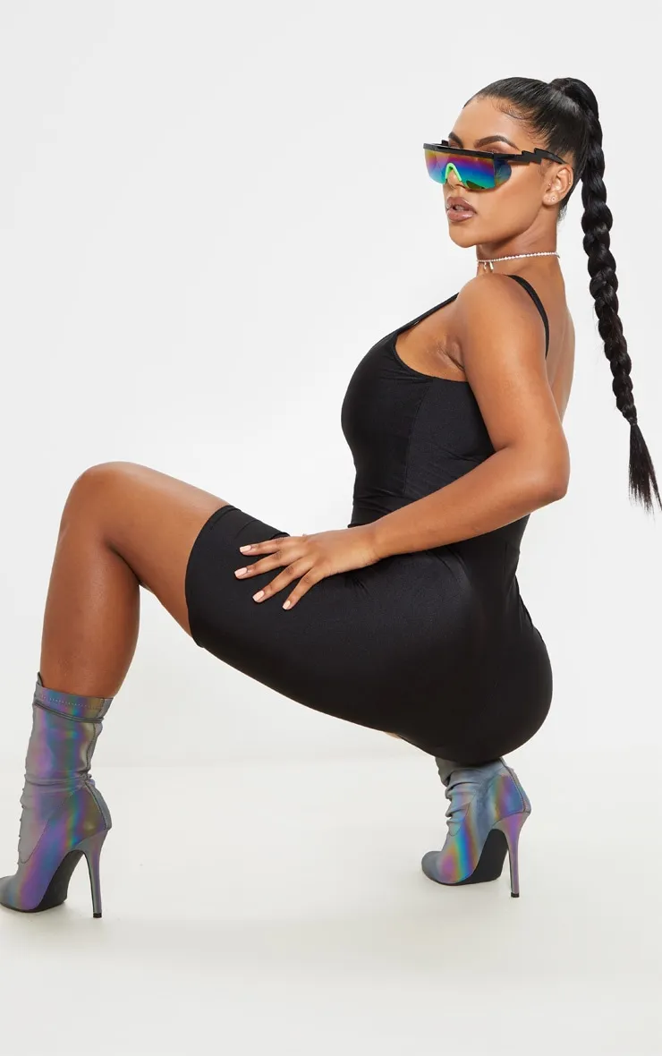 Black Scoop Neck Unitard sold by Pretty Little Thing product image thumbnail 3