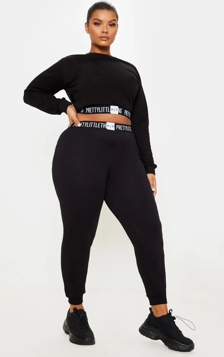 PRETTYLITTLETHING Plus Black Lounge Joggers sold by Pretty Little Thing