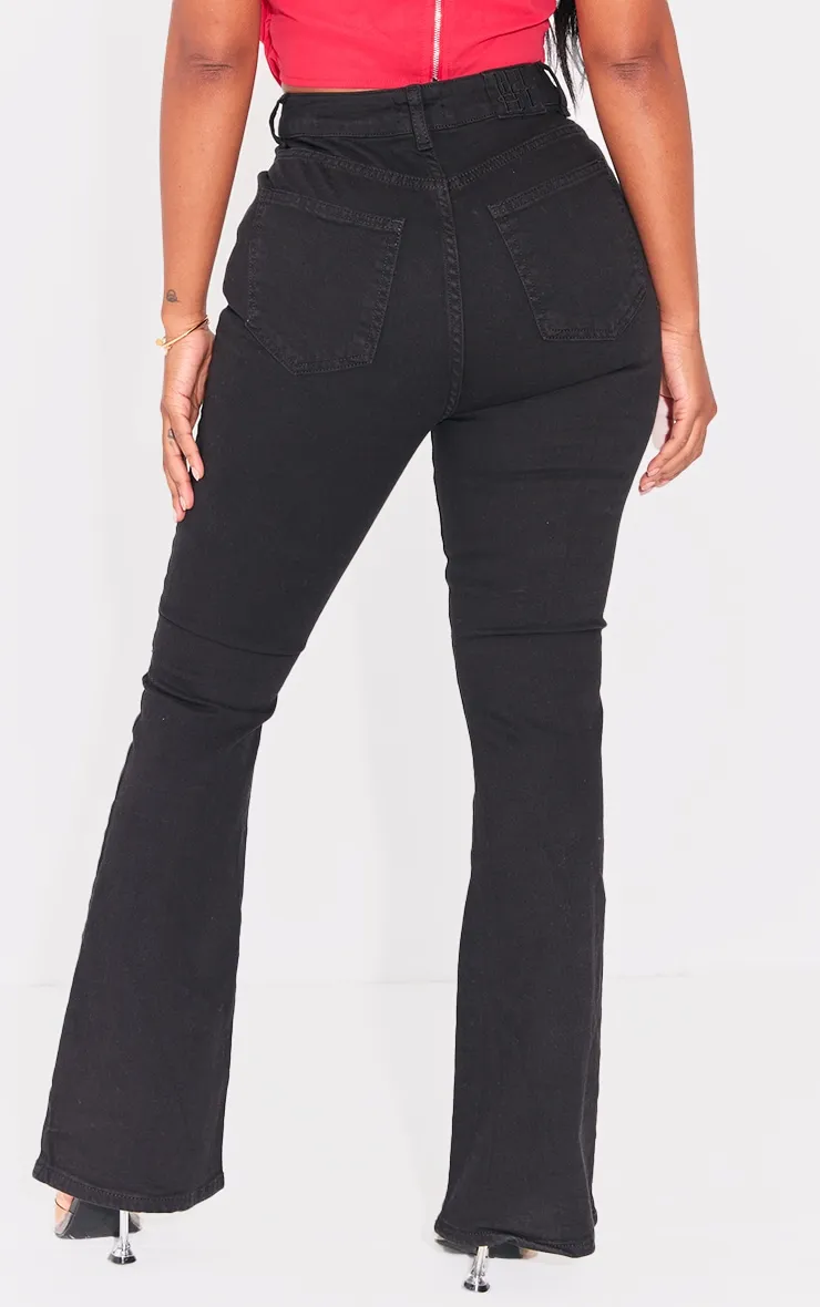 Shape Black Stretch Denim Flared Jeans sold by Pretty Little Thing product image thumbnail 3
