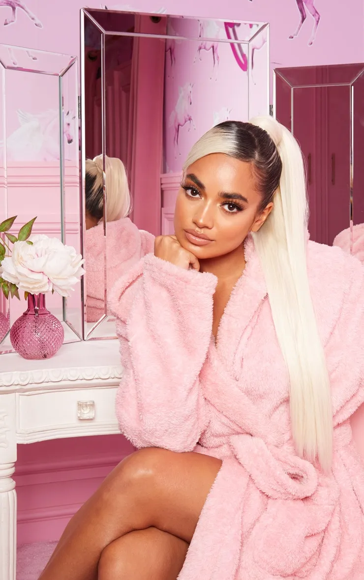 LullaBellz Grande Lengths 26" Straight Wraparound Pony Bleach Blonde sold by Pretty Little Thing