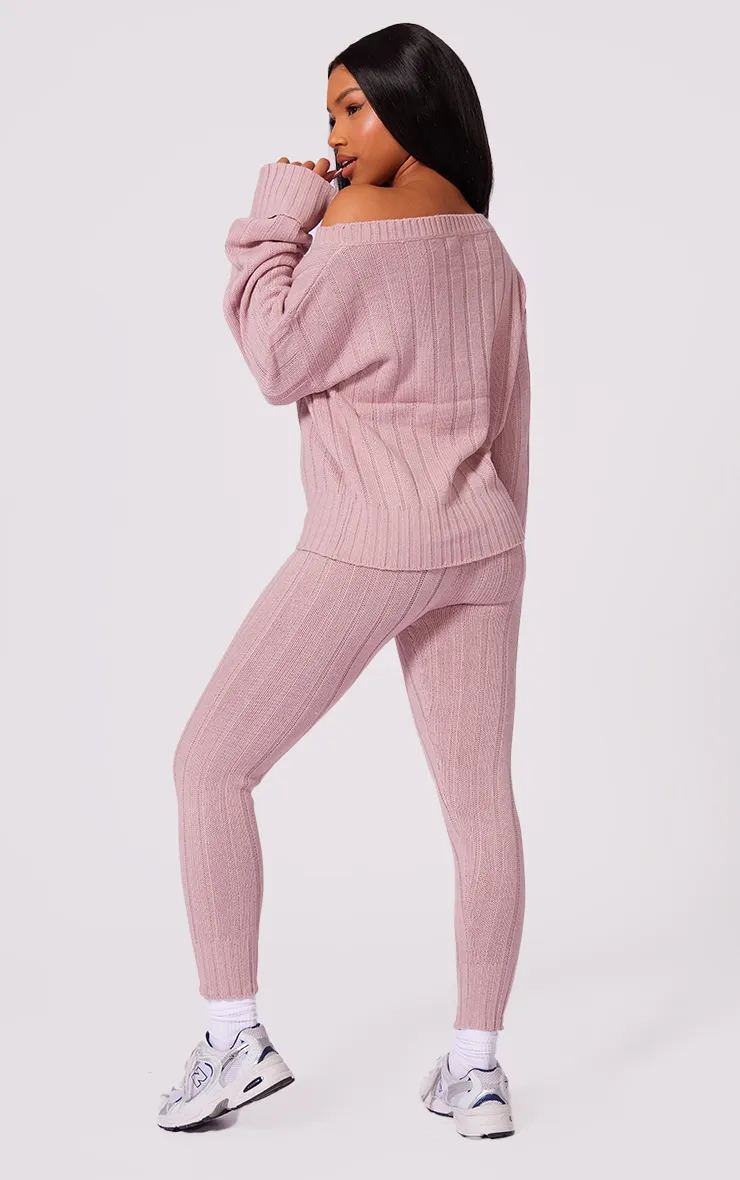 Rose Bardot Jumper And Legging Lounge Set sold by Pretty Little Thing product image thumbnail 2