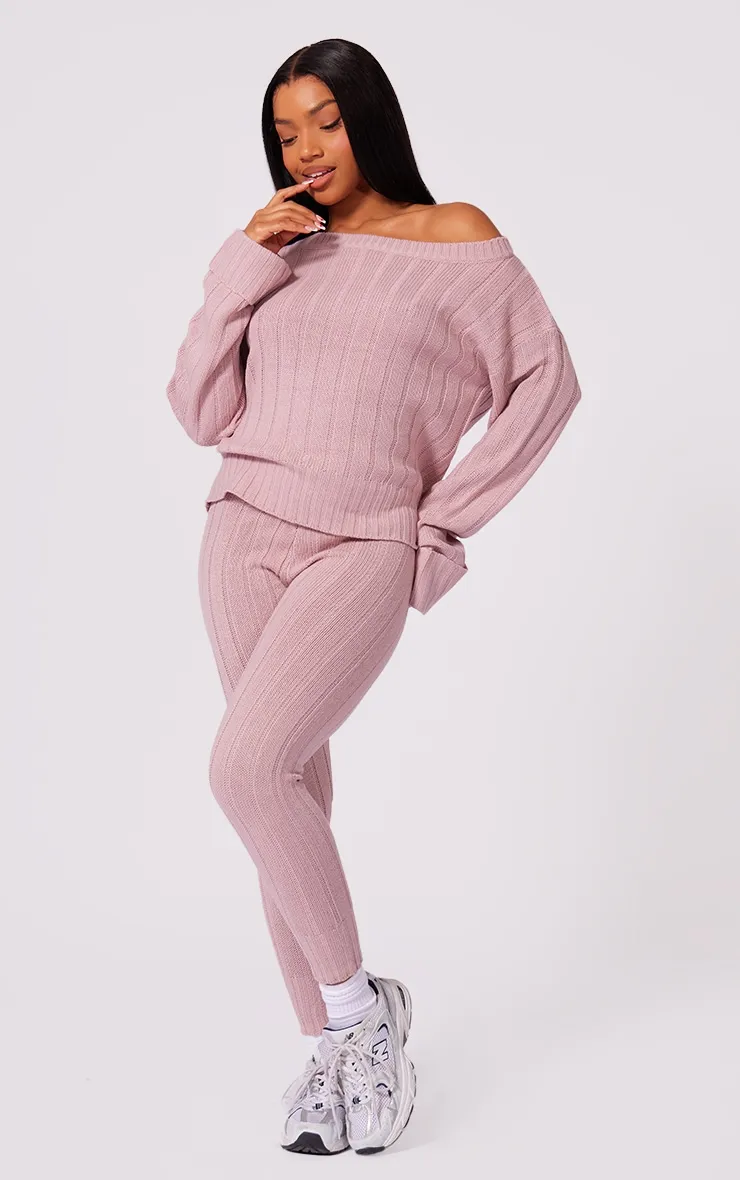 Rose Bardot Jumper And Legging Lounge Set sold by Pretty Little Thing product image thumbnail 3