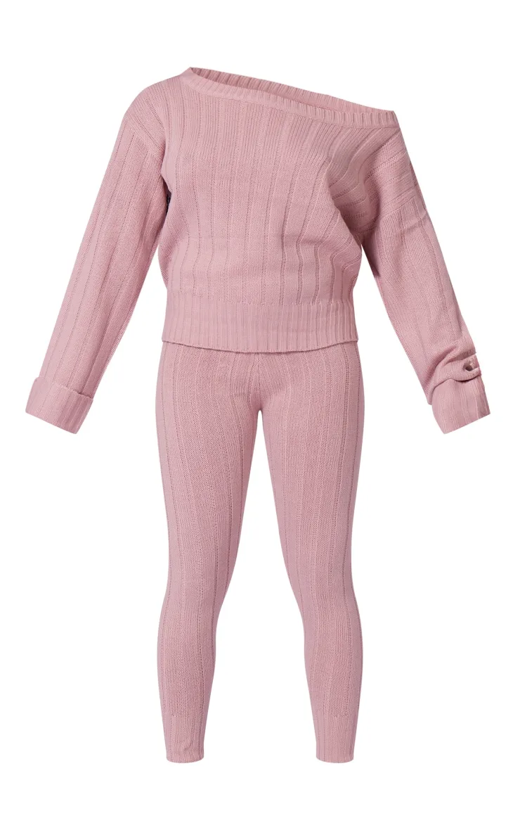 Rose Bardot Jumper And Legging Lounge Set sold by Pretty Little Thing product image thumbnail 5