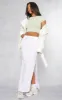 Sage Khaki Cotton Short Sleeve Crop Top sold by Pretty Little Thing