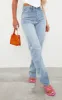 Light Blue Wash High Waist Straight Leg Jeans sold by Pretty Little Thing