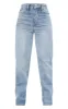 Light Blue Wash High Waist Straight Leg Jeans sold by Pretty Little Thing