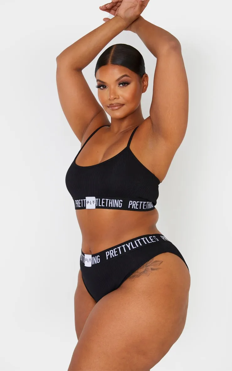 PRETTYLITTLETHING Plus Black Tape Bra sold by Pretty Little Thing