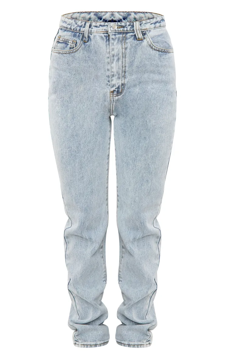 Light Wash Long Leg Straight Jeans sold by Pretty Little Thing product image thumbnail 5