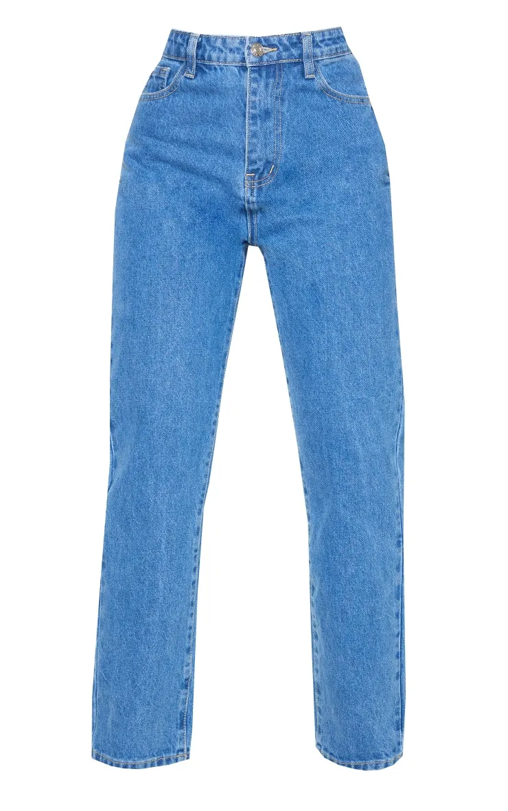 PRETTYLITTLETHING Petite Light Blue Straight Leg Jeans sold by Pretty Little Thing product image thumbnail 5