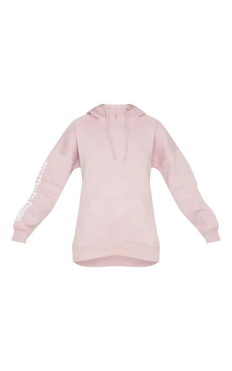 PRETTYLITTLETHING Pale Pink Slogan Hoodie sold by Pretty Little Thing product image thumbnail 3