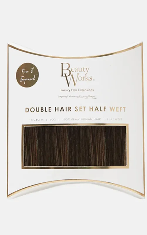 Beauty Works Double Hair Set Weft Clip In 18 Inch Dubai 50 Grams sold by Pretty Little Thing