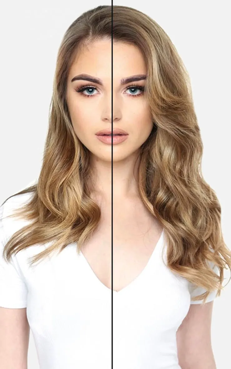 Beauty Works Double Hair Set Weft Clip In 18 Inch Mocha Melt 50 Grams sold by Pretty Little Thing product image thumbnail 4