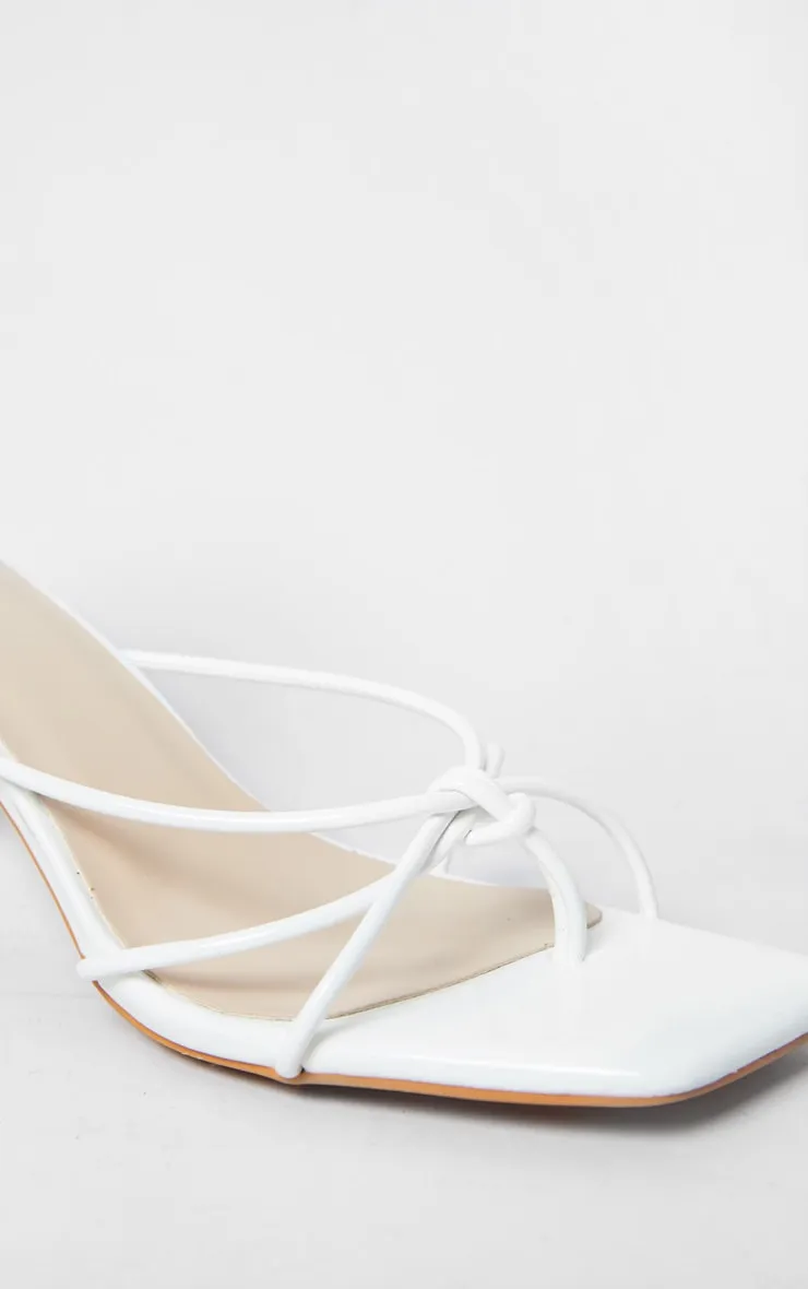 White Knot Toe Thong Low Heel Cake Stand Mules sold by Pretty Little Thing product image thumbnail 3
