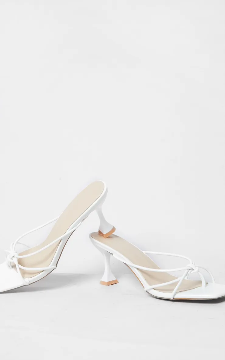 White Knot Toe Thong Low Heel Cake Stand Mules sold by Pretty Little Thing product image thumbnail 4