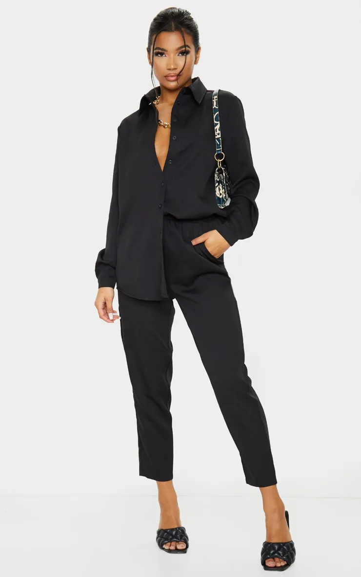 Black Cigarette High Waisted Trousers sold by Pretty Little Thing product image thumbnail 2