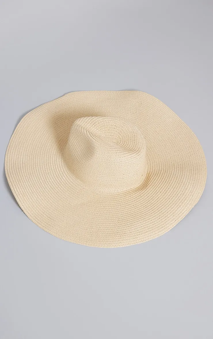 Beige Oversized Woven Fedora sold by Pretty Little Thing product image thumbnail 2