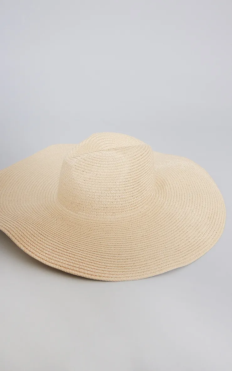 Beige Oversized Woven Fedora sold by Pretty Little Thing product image thumbnail 3