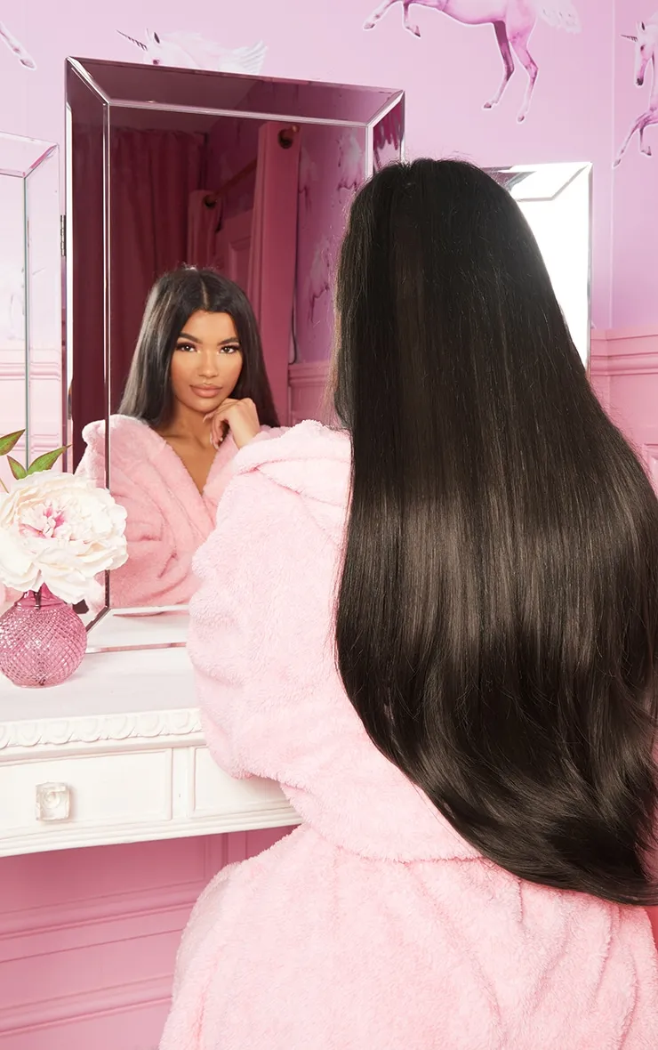 LullaBellz 22" 5 Piece Straight Clip In Hair Extensions Dark Brown sold by Pretty Little Thing product image thumbnail 2